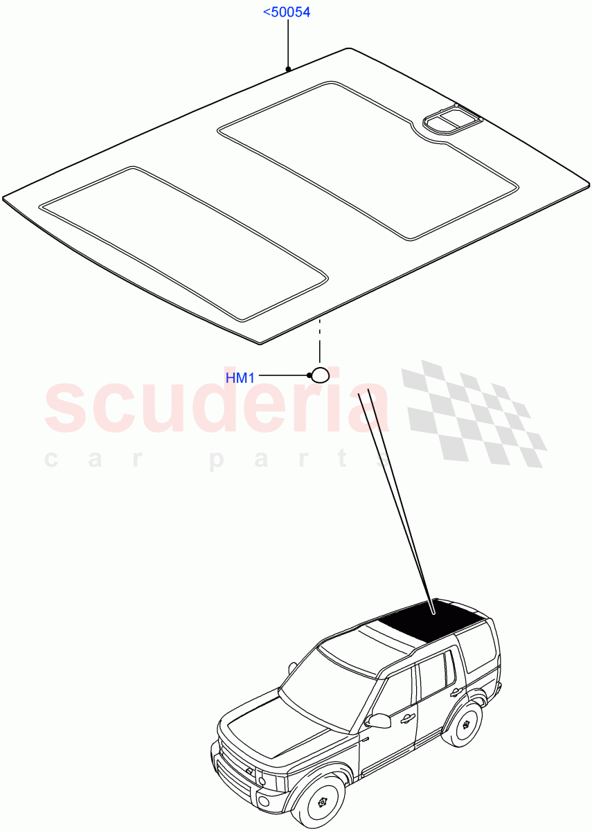 Roof - Glass(Power Tilt/Slide Sun Roof)((V)FROMAA000001) of Land Rover Land Rover Discovery 4 (2010-2016) [3.0 DOHC GDI SC V6 Petrol]
