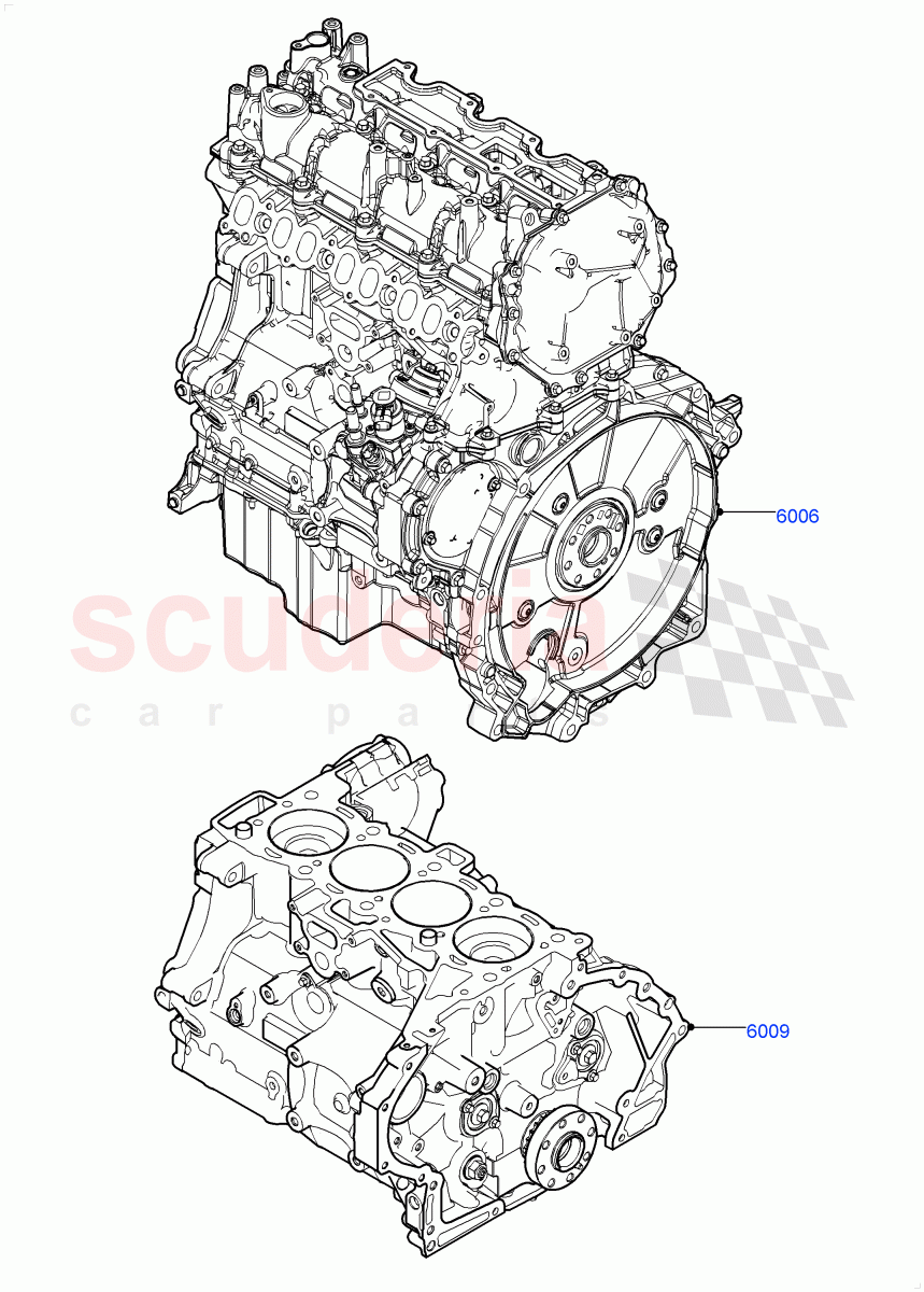 Service Engine And Short Block(2.0L AJ21D4 Diesel Mid,Halewood (UK))((V)FROMMH000001) of Land Rover Land Rover Discovery Sport (2015+) [2.0 Turbo Diesel AJ21D4]
