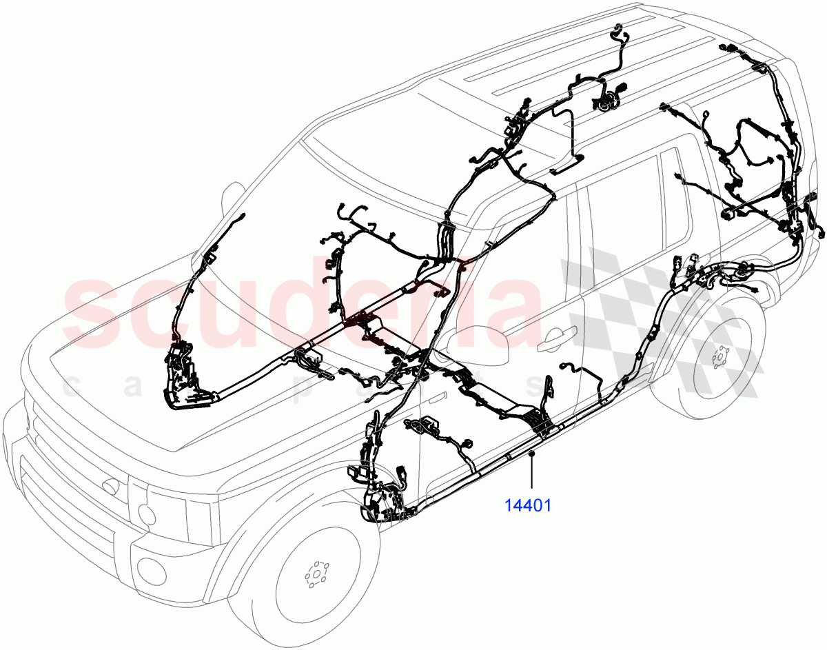 Electrical Wiring - Engine And Dash(Main Harness)((V)FROMGA000001) of Land Rover Land Rover Discovery 4 (2010-2016) [2.7 Diesel V6]