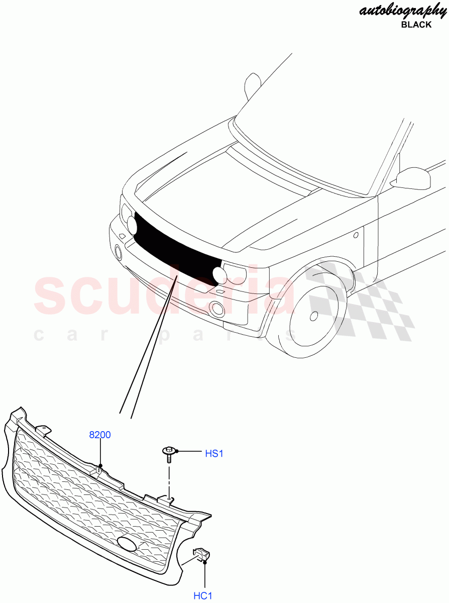 Radiator Grille And Front Bumper(Autobiography Black LE)((V)FROMAA313069) of Land Rover Land Rover Range Rover (2010-2012) [5.0 OHC SGDI NA V8 Petrol]