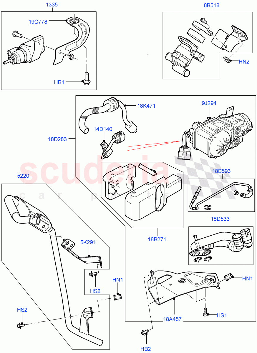 Auxiliary Fuel Fired Pre-Heater(Page A)(Changsu (China),Fuel Fired Heater With Park Heat,With Fuel Fired Heater)((V)FROMEG000001) of Land Rover Land Rover Range Rover Evoque (2012-2018) [2.2 Single Turbo Diesel]