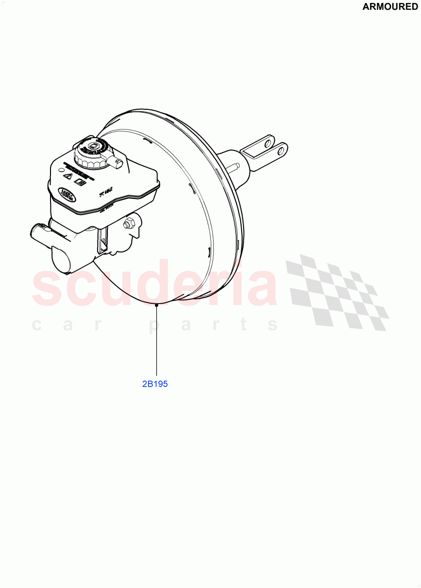 Master Cylinder - Brake System(Armoured)((V)FROMEA000001) of Land Rover Land Rover Range Rover (2012-2021) [2.0 Turbo Petrol AJ200P]