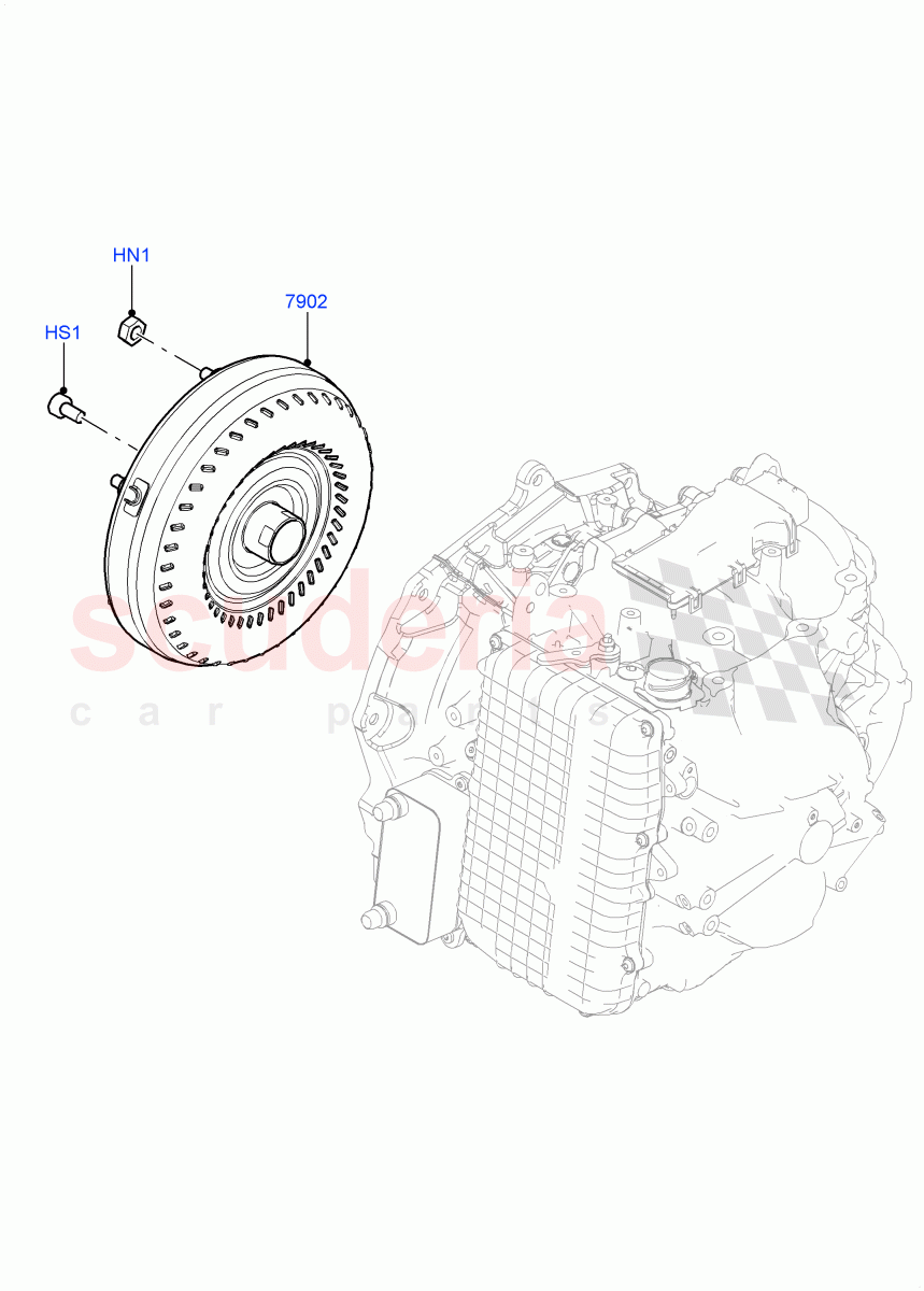 Converter(2.0L AJ20P4 Petrol Mid PTA,9 Speed Auto Trans 9HP50,Changsu (China))((V)FROMKG006088) of Land Rover Land Rover Discovery Sport (2015+) [2.2 Single Turbo Diesel]