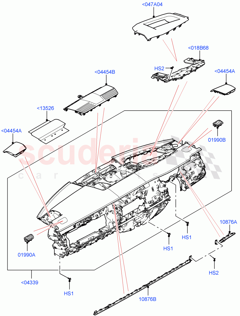 Instrument Panel(External Components, Upper) of Land Rover Land Rover Range Rover (2022+) [3.0 I6 Turbo Diesel AJ20D6]