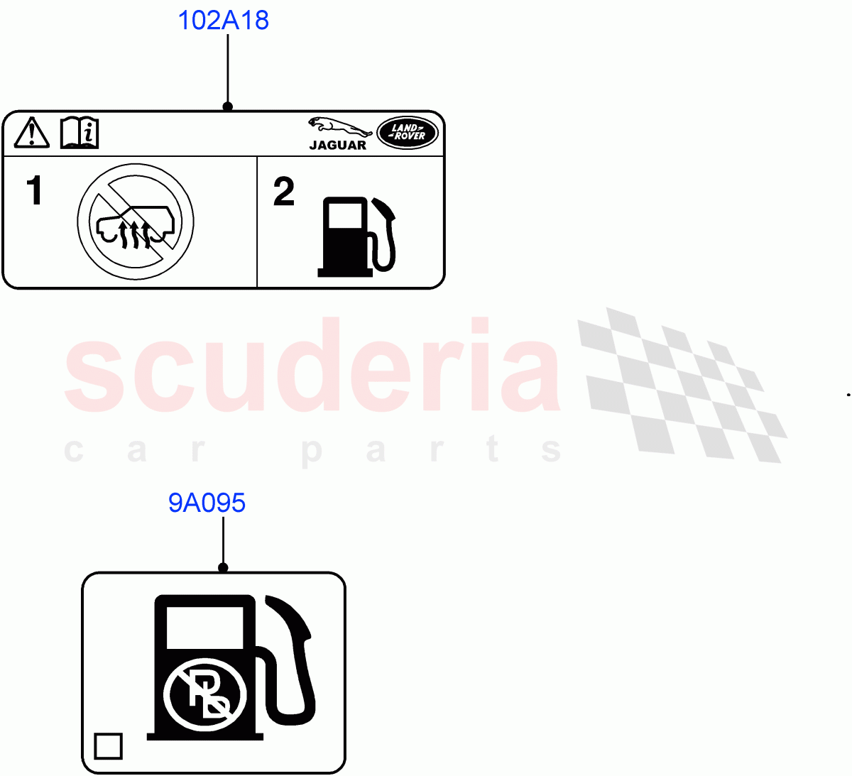 Labels(Fuel Information)(Changsu (China))((V)FROMGH000001) of Land Rover Land Rover Discovery Sport (2015+) [2.0 Turbo Petrol GTDI]