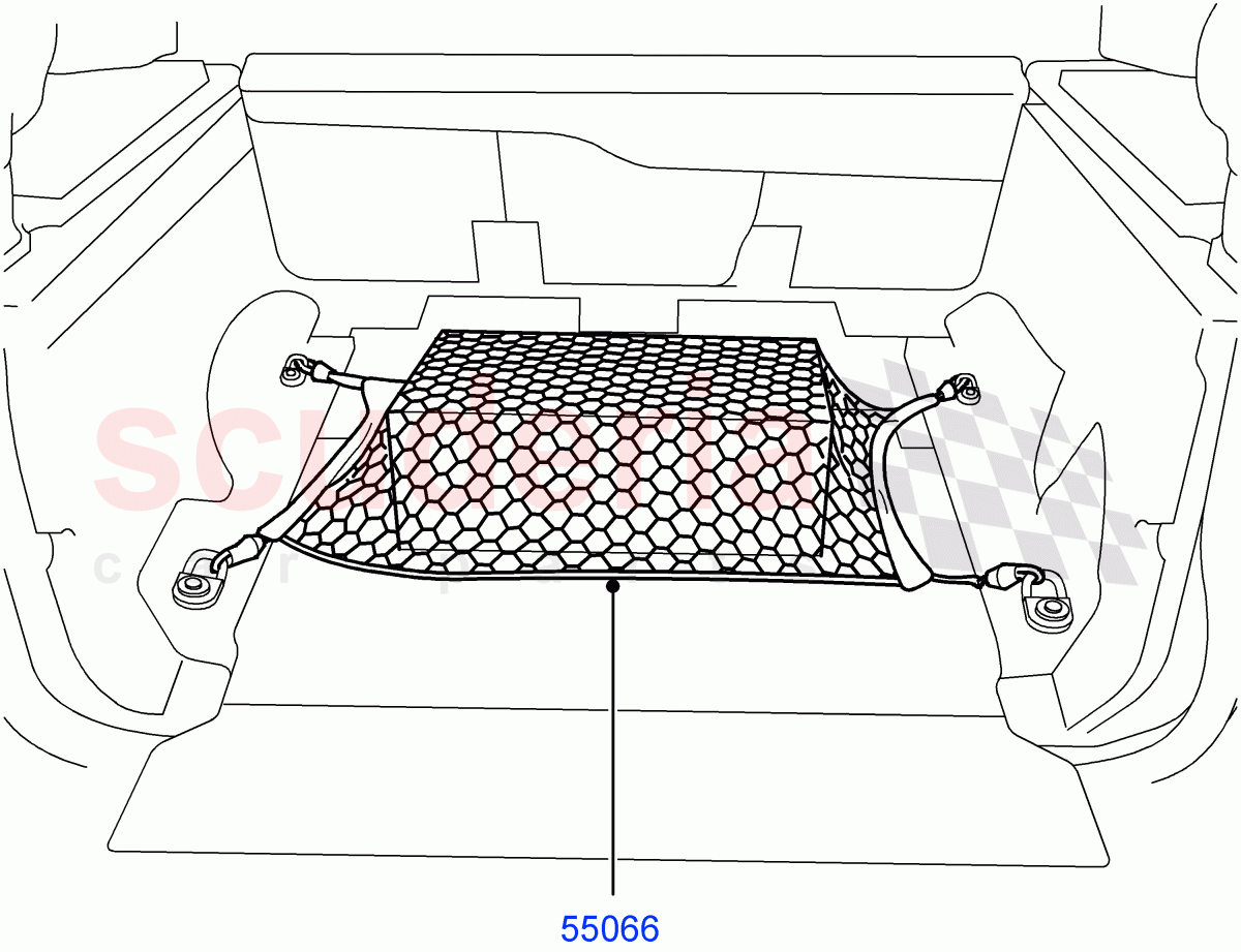 Load Compartment Trim(With Load Retention Net)((V)FROMAA000001) of Land Rover Land Rover Discovery 4 (2010-2016) [5.0 OHC SGDI NA V8 Petrol]