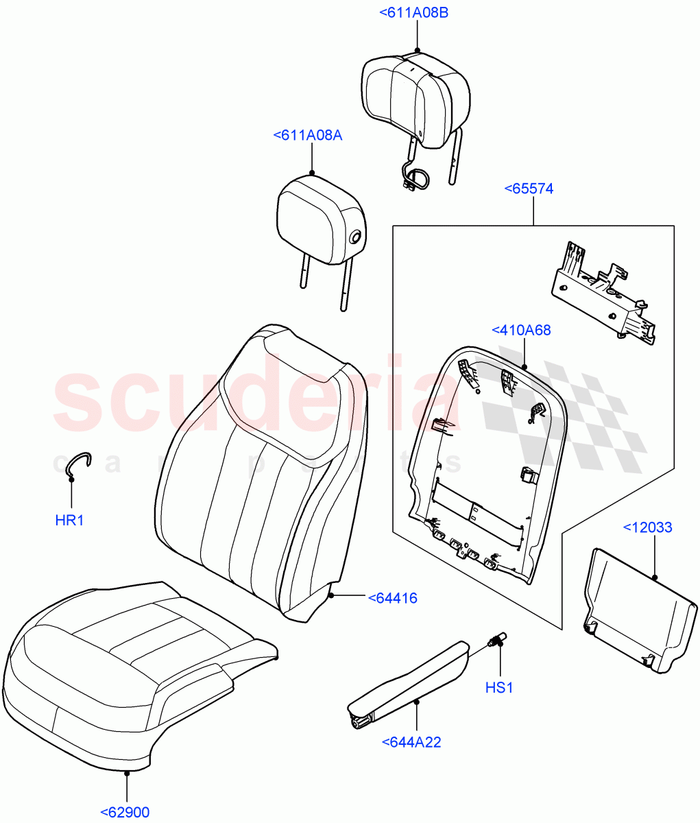 Front Seat Covers(PU / Kvadrat) of Land Rover Land Rover Range Rover (2022+) [3.0 I6 Turbo Petrol AJ20P6]