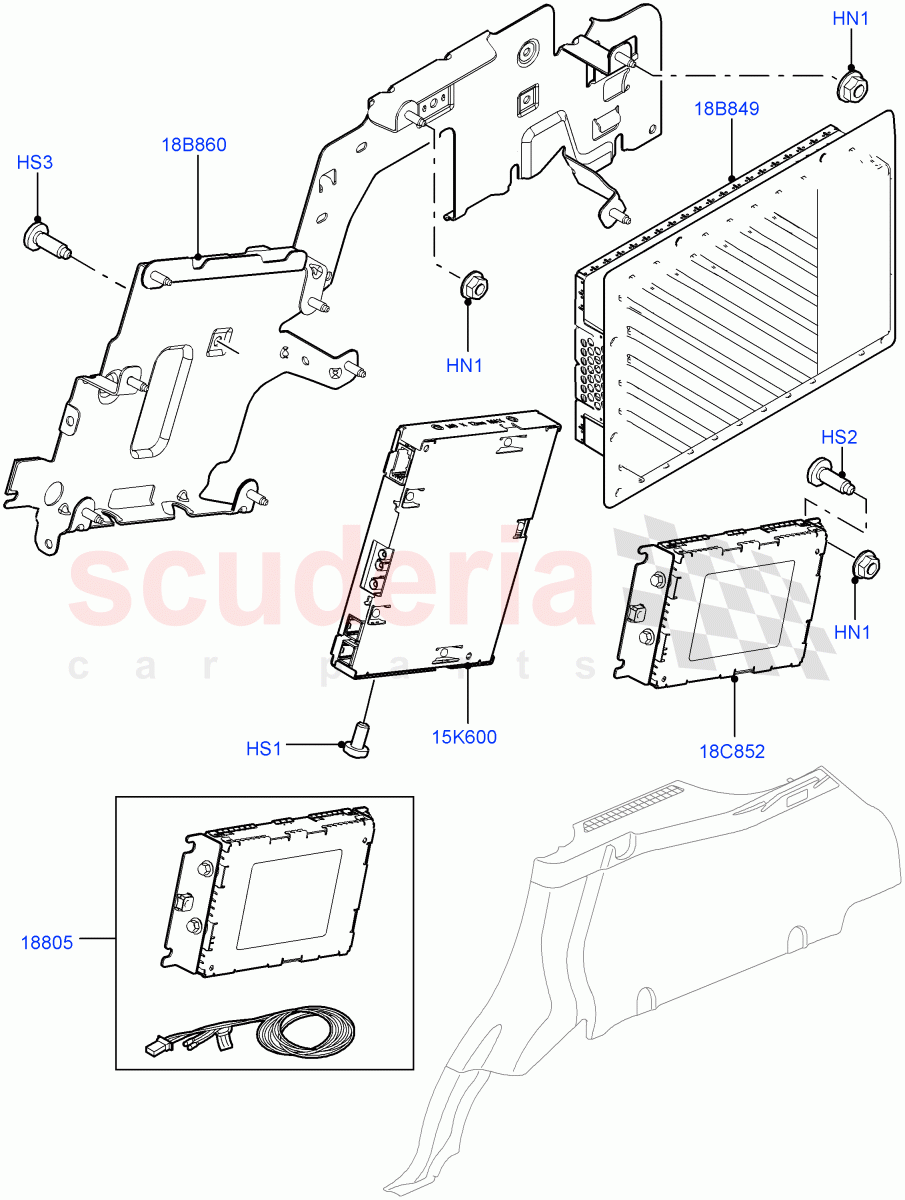 Family Entertainment System(Luggage Compartment)((V)FROMCA000001) of Land Rover Land Rover Range Rover Sport (2010-2013) [3.6 V8 32V DOHC EFI Diesel]