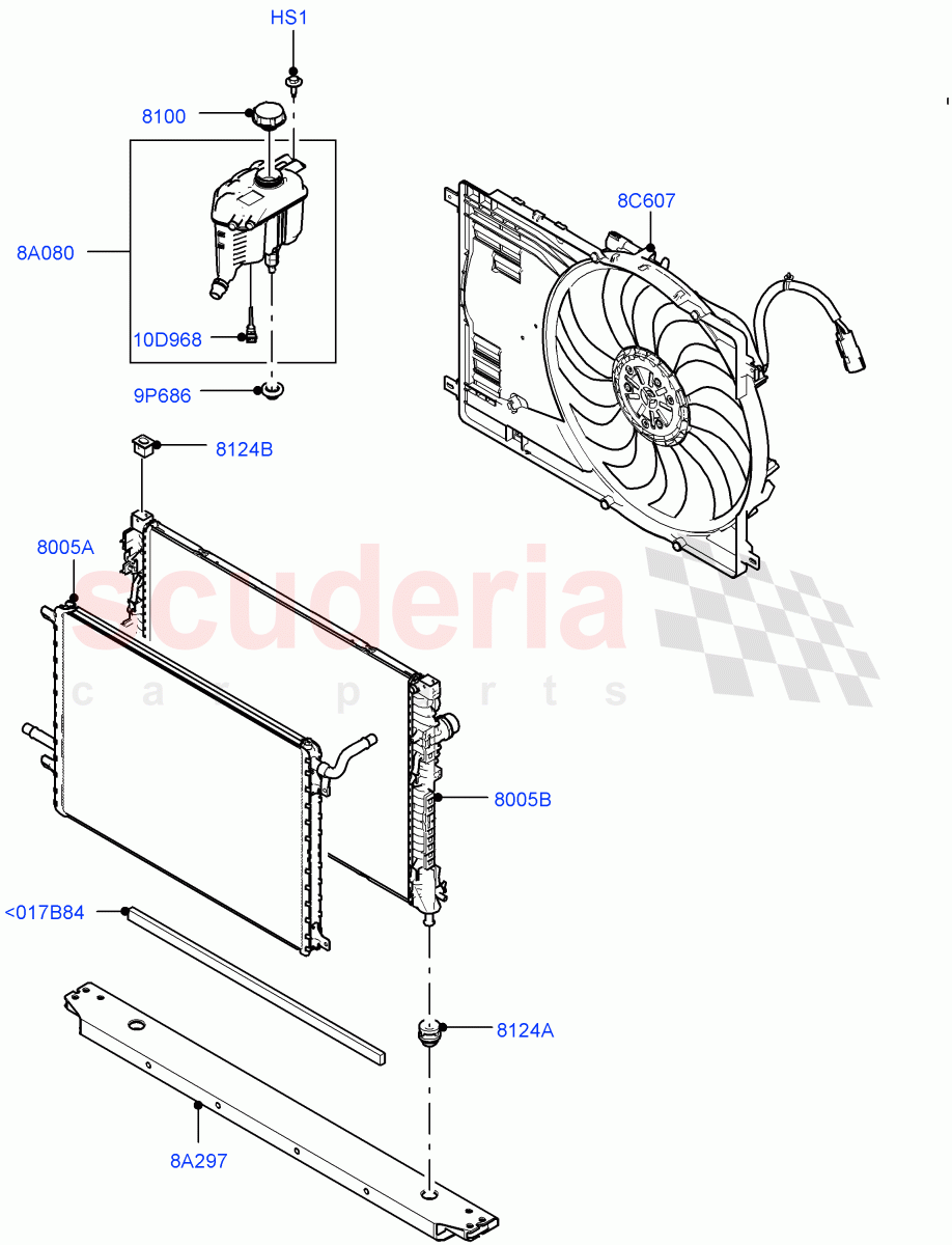 Radiator/Coolant Overflow Container(2.0L AJ20D4 Diesel Mid PTA,Itatiaia (Brazil))((V)FROMLT000001) of Land Rover Land Rover Discovery Sport (2015+) [2.0 Turbo Diesel]