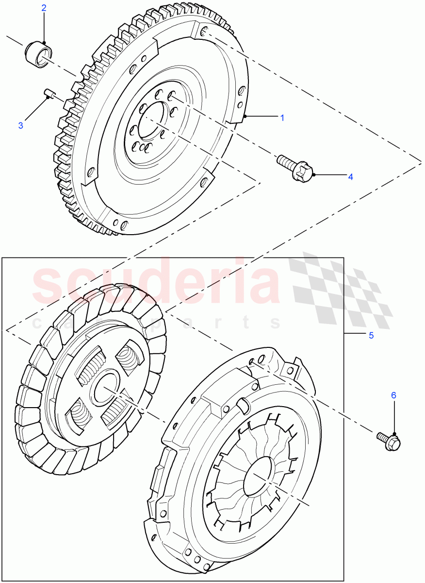 Clutch And Flywheel((V)FROM7A000001) of Land Rover Land Rover Defender (2007-2016)