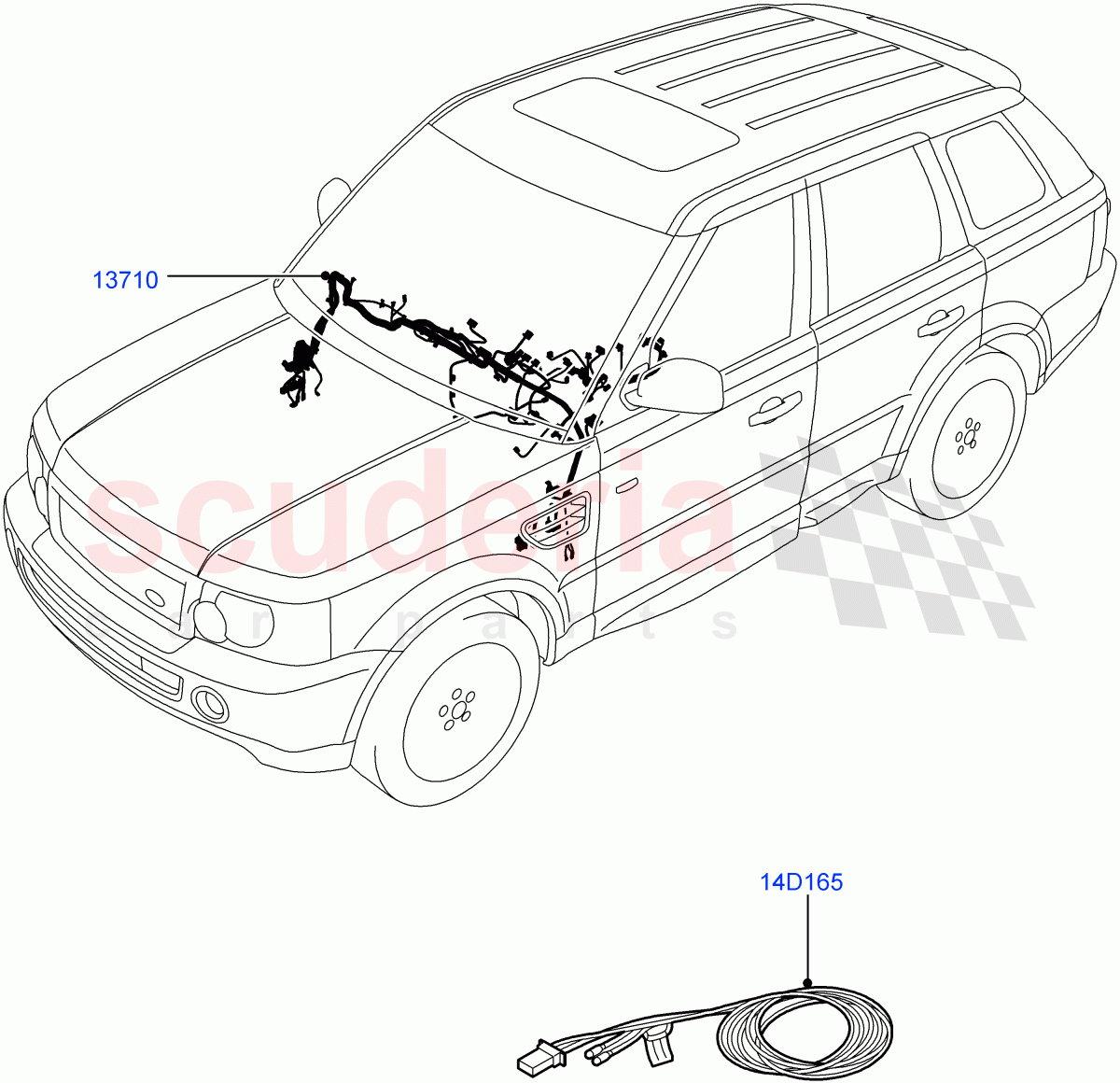 Electrical Wiring - Engine And Dash(Facia)((V)FROMAA000001) of Land Rover Land Rover Range Rover Sport (2010-2013) [5.0 OHC SGDI NA V8 Petrol]
