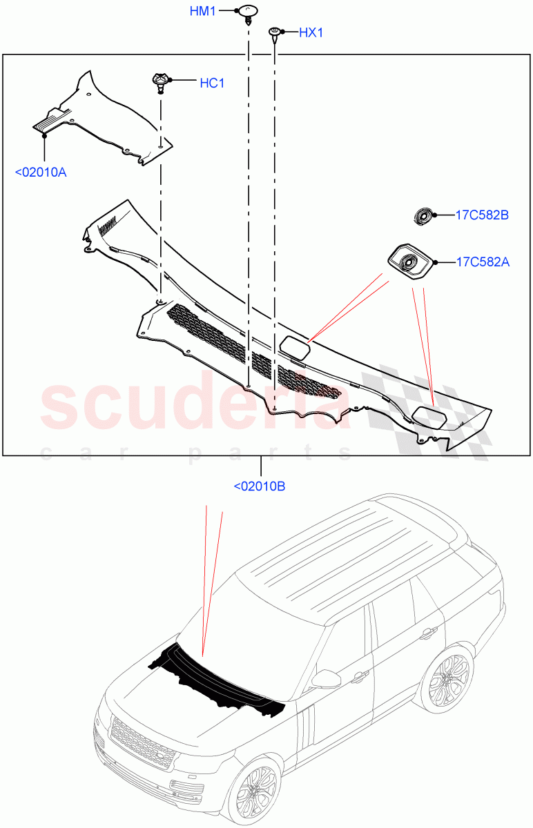 Cowl/Panel And Related Parts of Land Rover Land Rover Range Rover (2012-2021) [3.0 DOHC GDI SC V6 Petrol]