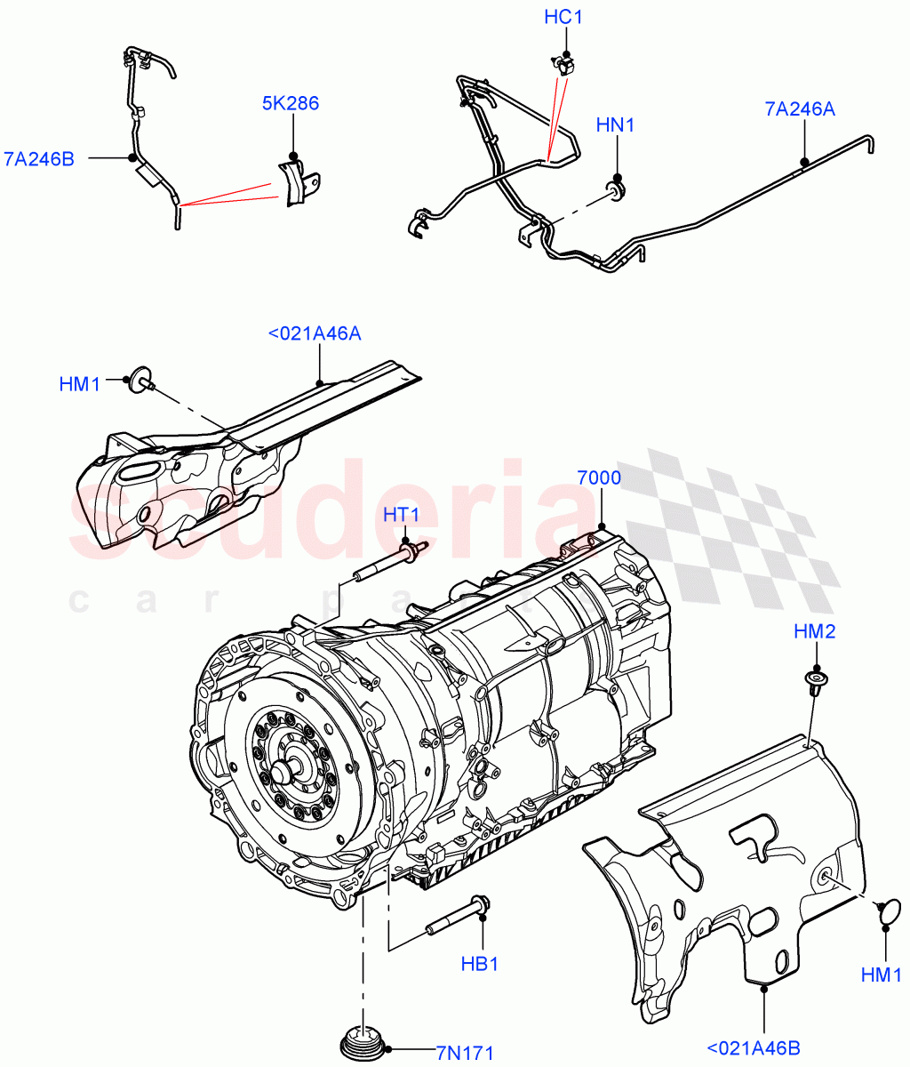 Auto Trans Assy & Speedometer Drive(3.0L AJ20D6 Diesel High,8 Speed Auto Trans ZF 8HP76)((V)FROMLA000001) of Land Rover Land Rover Range Rover (2012-2021) [3.0 I6 Turbo Diesel AJ20D6]