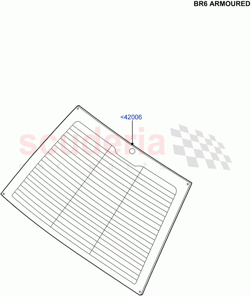 Back Window Glass(With B6 Level Armouring)((V)FROMAA000001) of Land Rover Land Rover Range Rover (2010-2012) [3.6 V8 32V DOHC EFI Diesel]