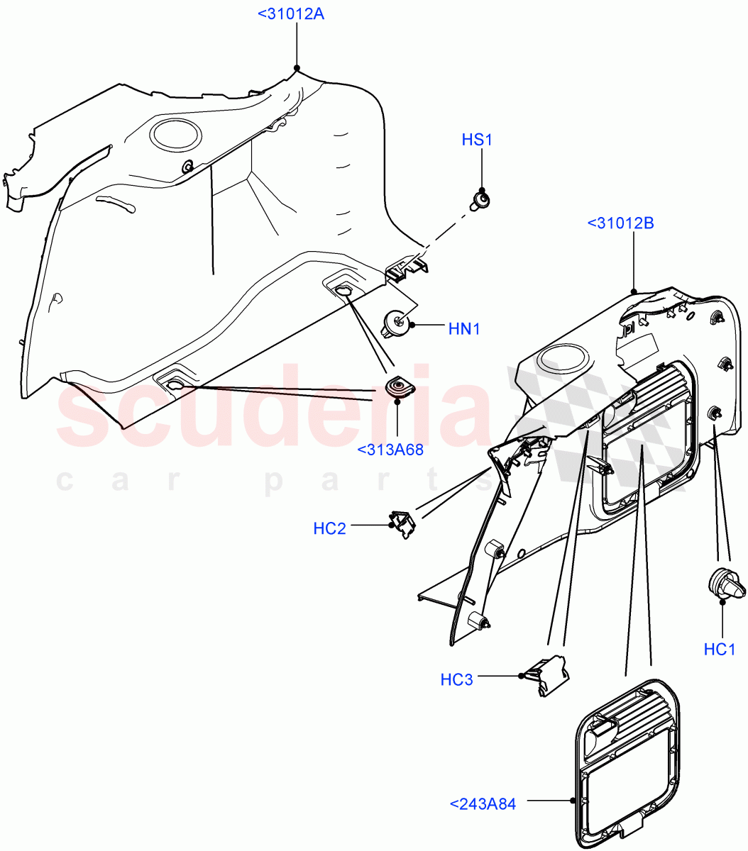 Side Trim(Luggage Compartment)(Itatiaia (Brazil))((V)FROMGT000001) of Land Rover Land Rover Range Rover Evoque (2012-2018) [2.0 Turbo Petrol GTDI]