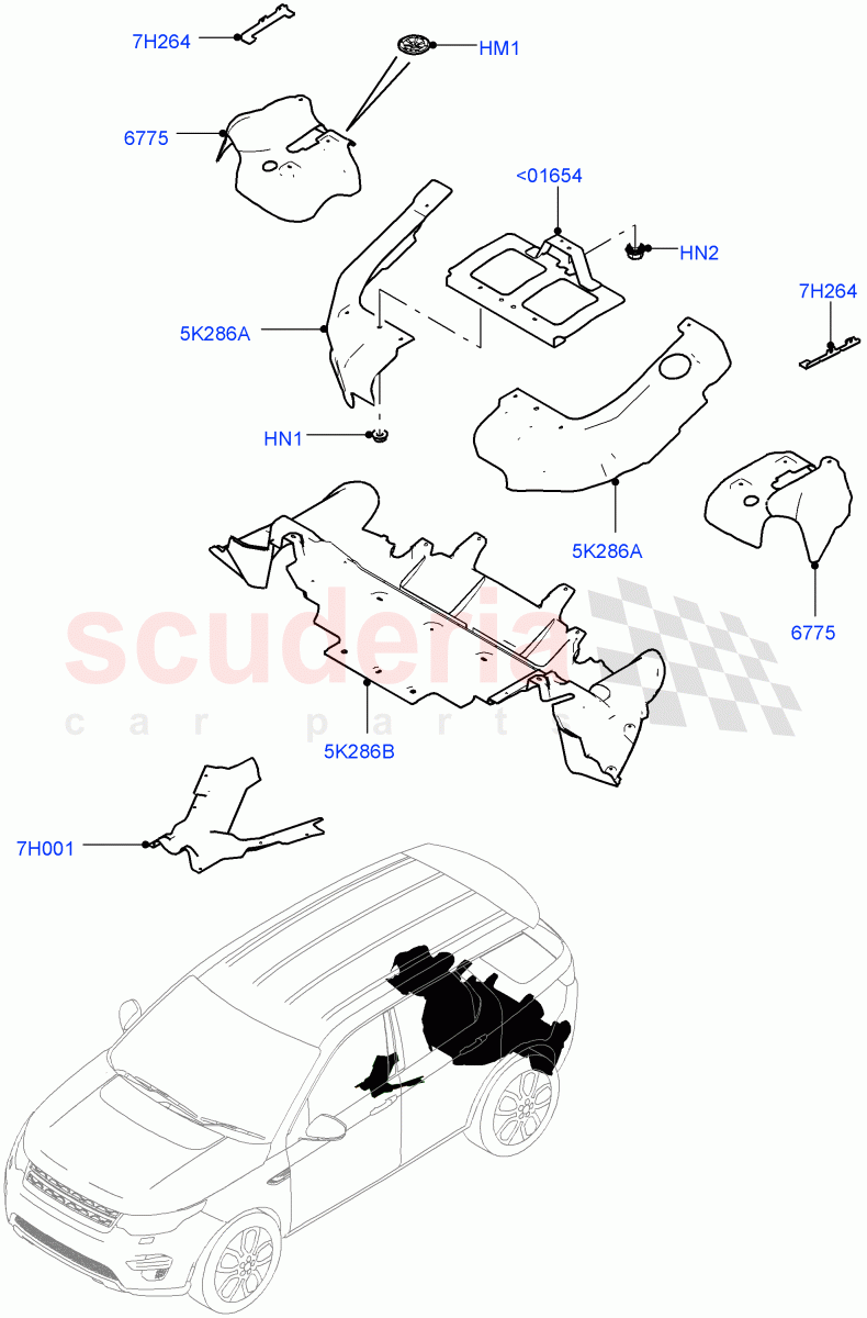 Splash And Heat Shields(Rear, Body)(Halewood (UK))((V)TOKH999999) of Land Rover Land Rover Discovery Sport (2015+) [2.0 Turbo Diesel]