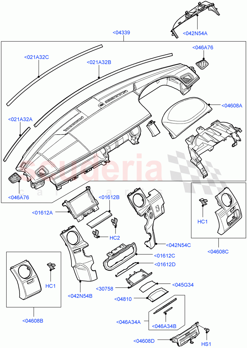 Instrument Panel(Upper, External)((V)FROMAA000001) of Land Rover Land Rover Discovery 4 (2010-2016) [3.0 Diesel 24V DOHC TC]