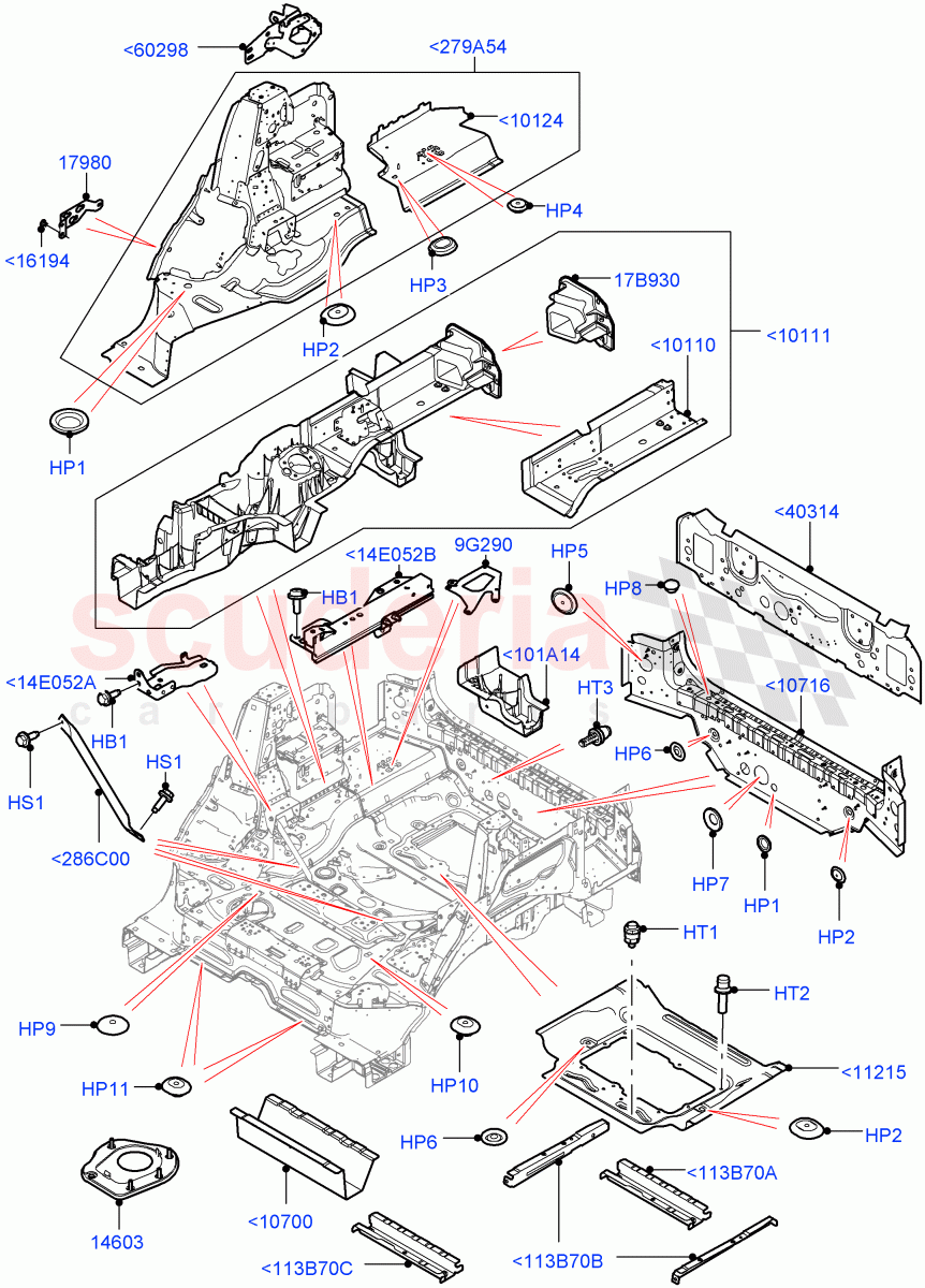 Floor Pan - Centre And Rear of Land Rover Land Rover Range Rover (2012-2021) [5.0 OHC SGDI SC V8 Petrol]