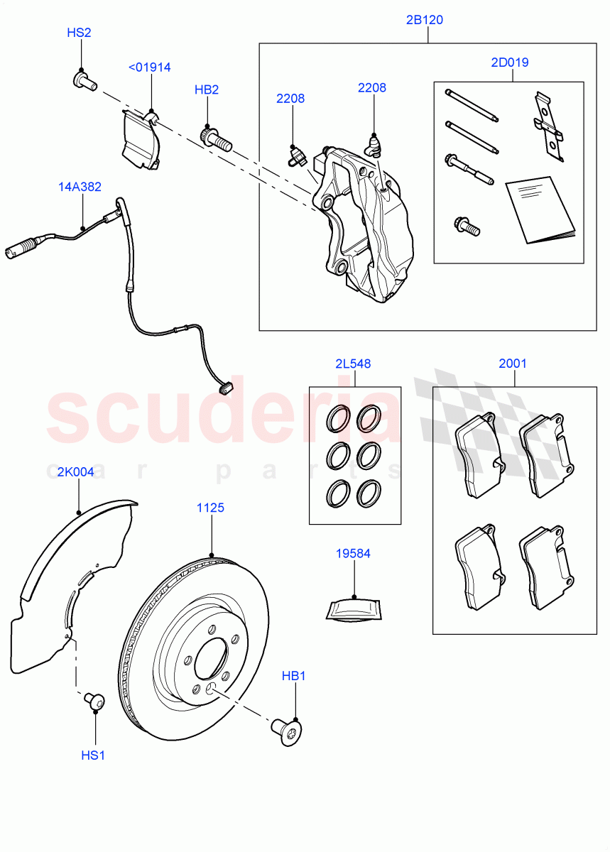 Front Brake Discs And Calipers of Land Rover Land Rover Range Rover (2012-2021) [3.0 DOHC GDI SC V6 Petrol]