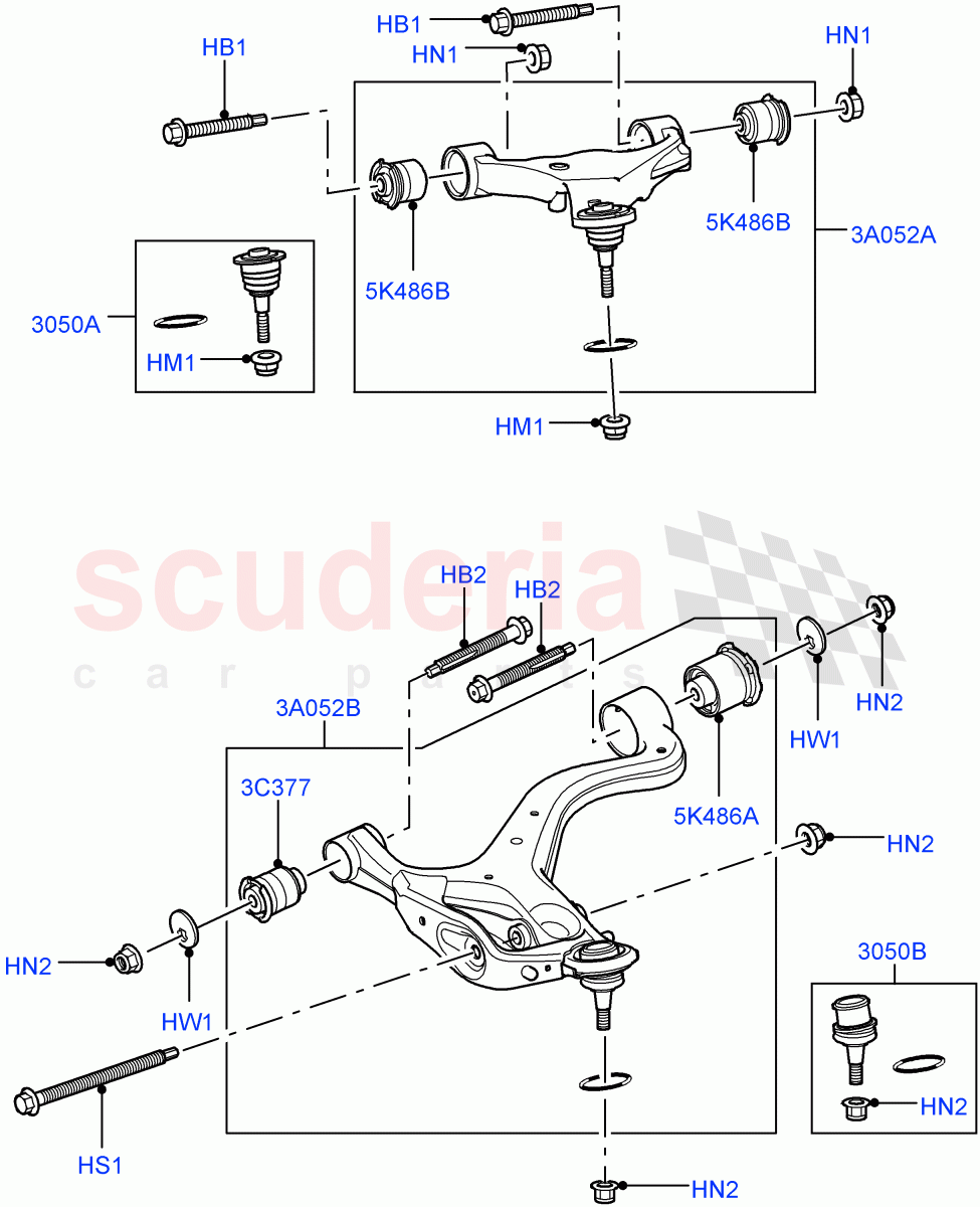 Front Susp.Arms/Stabilizer/X-Member(Front Upper And Lower Arms)((V)FROMAA000001) of Land Rover Land Rover Discovery 4 (2010-2016) [4.0 Petrol V6]