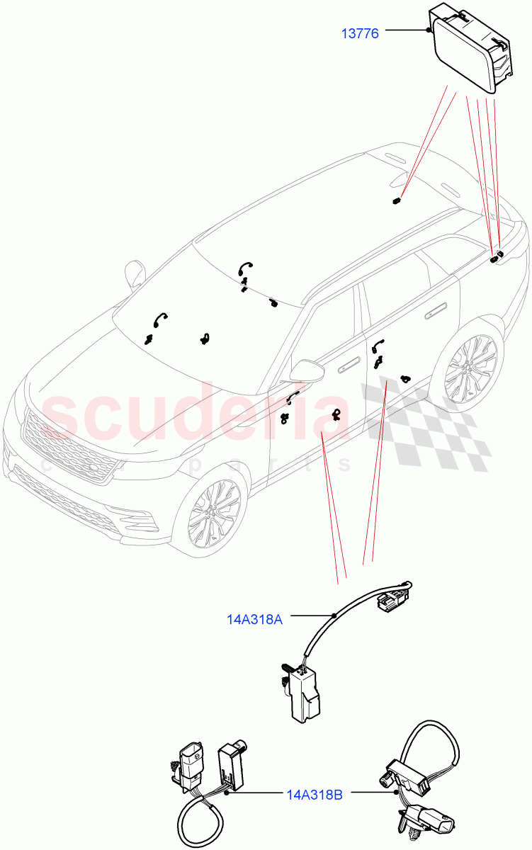 Interior Lamps(Door - Front/Rear) of Land Rover Land Rover Range Rover Velar (2017+) [3.0 I6 Turbo Petrol AJ20P6]