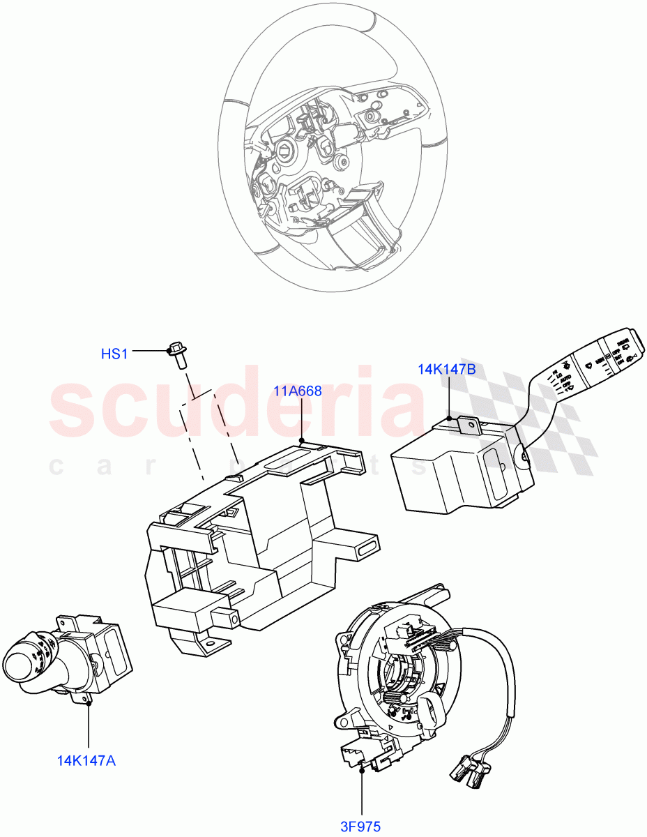 Switches(Steering Column)(Itatiaia (Brazil))((V)FROMGT000001) of Land Rover Land Rover Range Rover Evoque (2012-2018) [2.0 Turbo Petrol AJ200P]