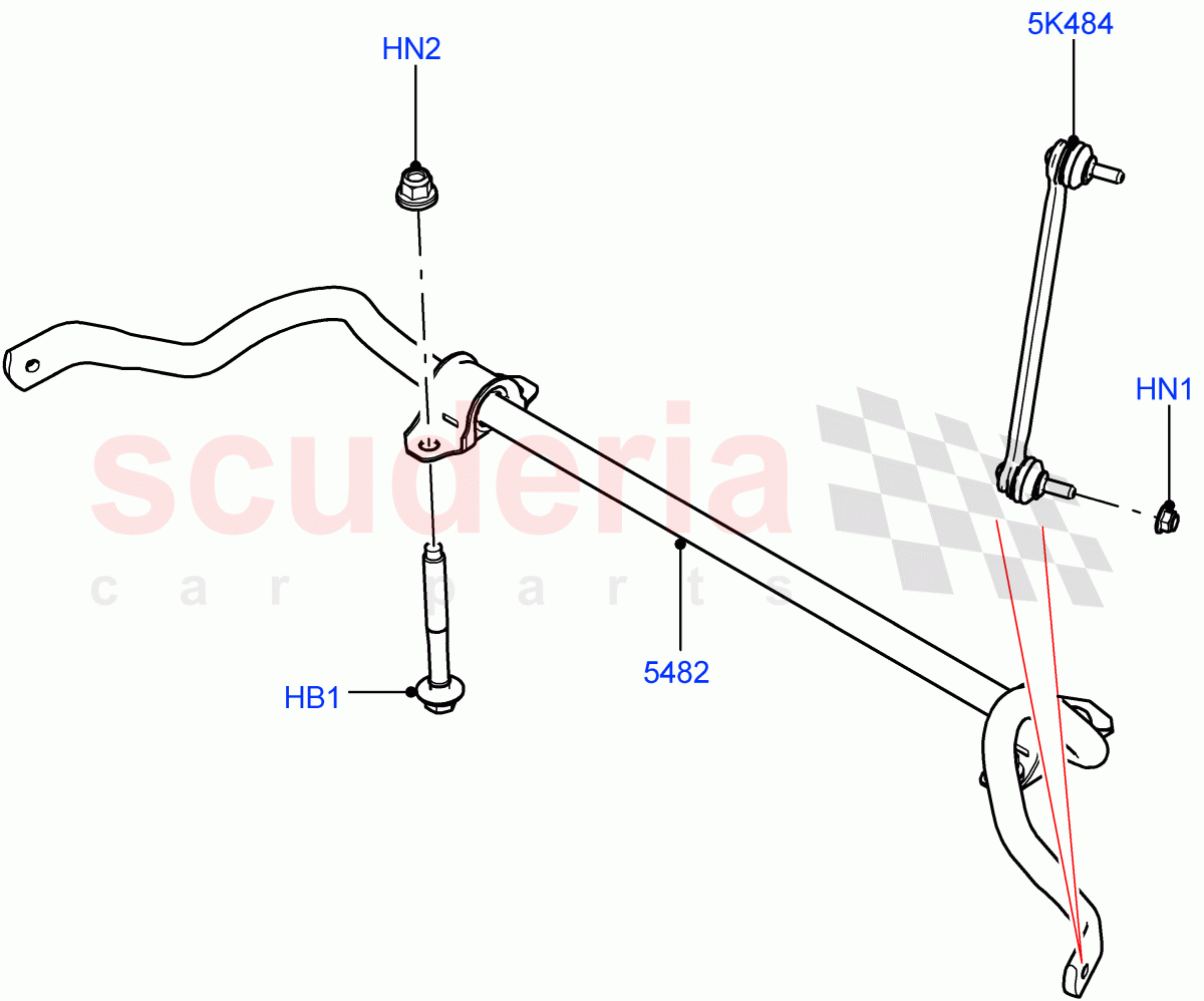 Front Cross Member & Stabilizer Bar(Stabilizer Bar)(Halewood (UK))((V)FROMLH000001) of Land Rover Land Rover Discovery Sport (2015+) [2.0 Turbo Petrol AJ200P]