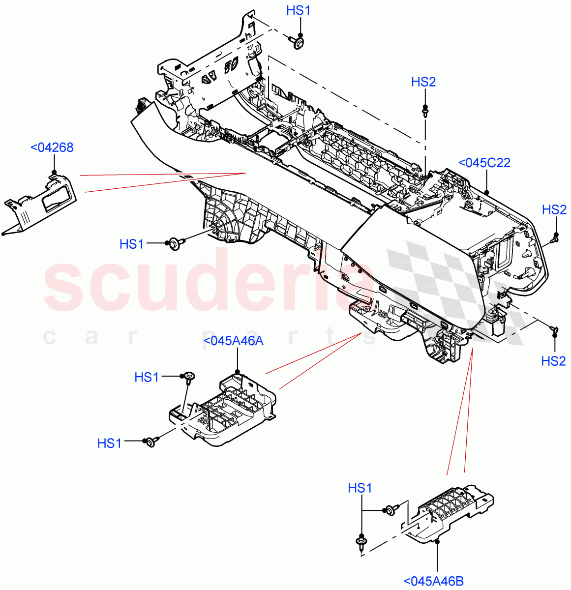 Console - Floor(Internal Components) of Land Rover Land Rover Range Rover (2022+) [3.0 I6 Turbo Petrol AJ20P6]