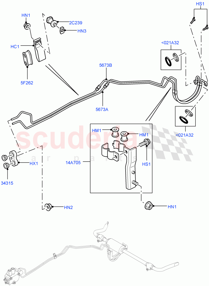 Active Anti-Roll Bar System(ARC Pipes, Rear)(With Roll Stability Control)((V)FROMAA000001) of Land Rover Land Rover Range Rover Sport (2010-2013) [3.0 Diesel 24V DOHC TC]