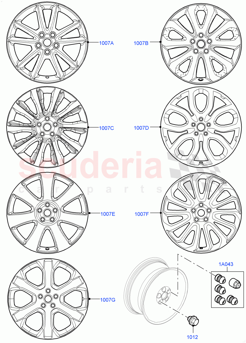Accessory Wheels(Accessory) of Land Rover Land Rover Range Rover (2012-2021) [3.0 I6 Turbo Diesel AJ20D6]