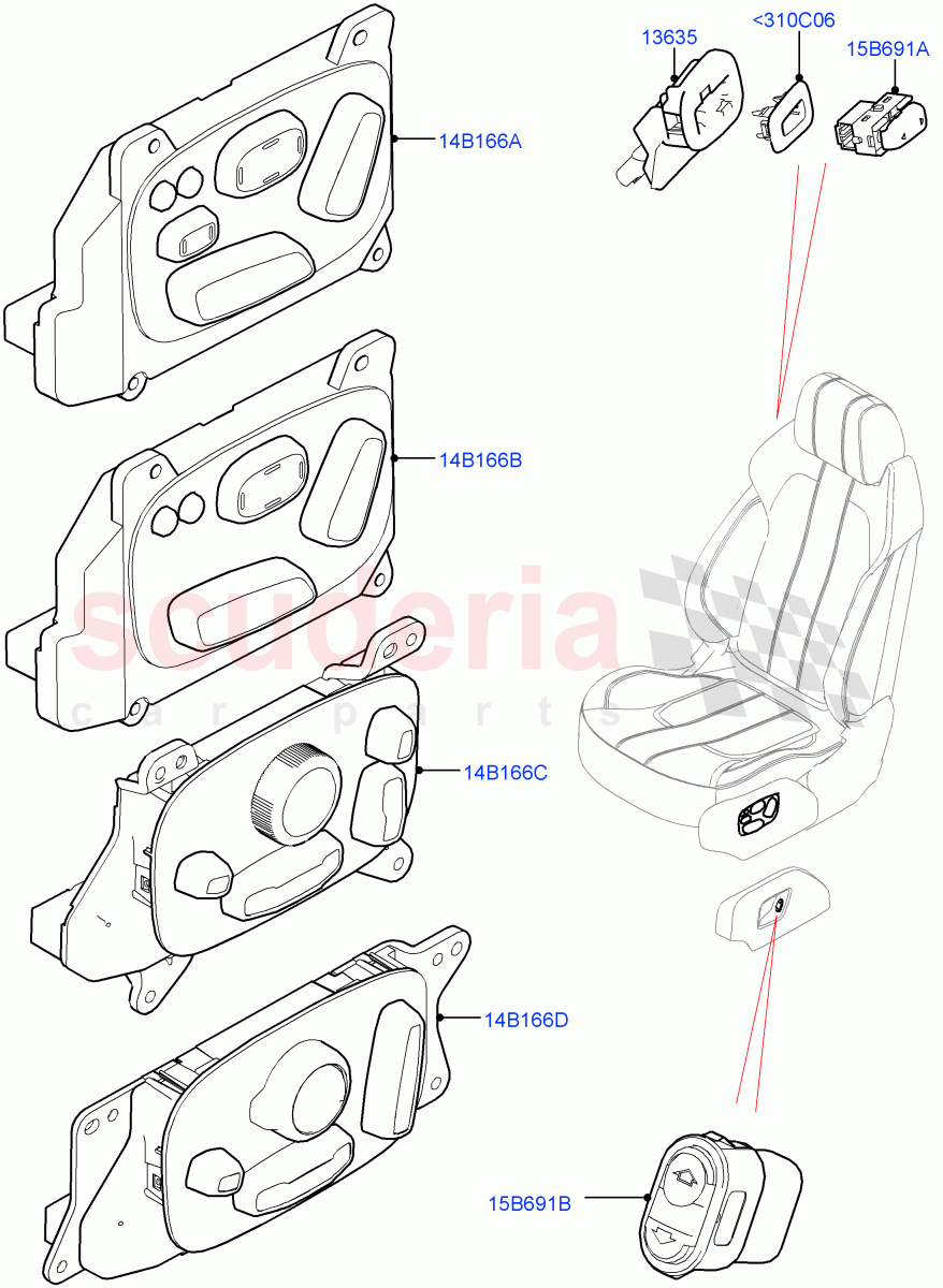 Switches(Front Seats) of Land Rover Land Rover Range Rover Sport (2014+) [3.0 Diesel 24V DOHC TC]
