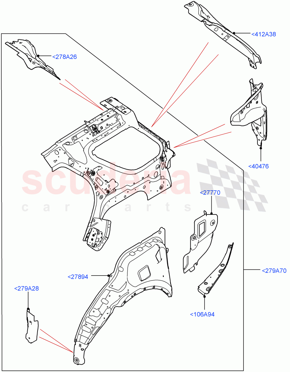 Side Panels - Inner(Middle - Rear, Inner - Front, Nitra Plant Build)((V)FROMK2000001) of Land Rover Land Rover Discovery 5 (2017+) [3.0 DOHC GDI SC V6 Petrol]