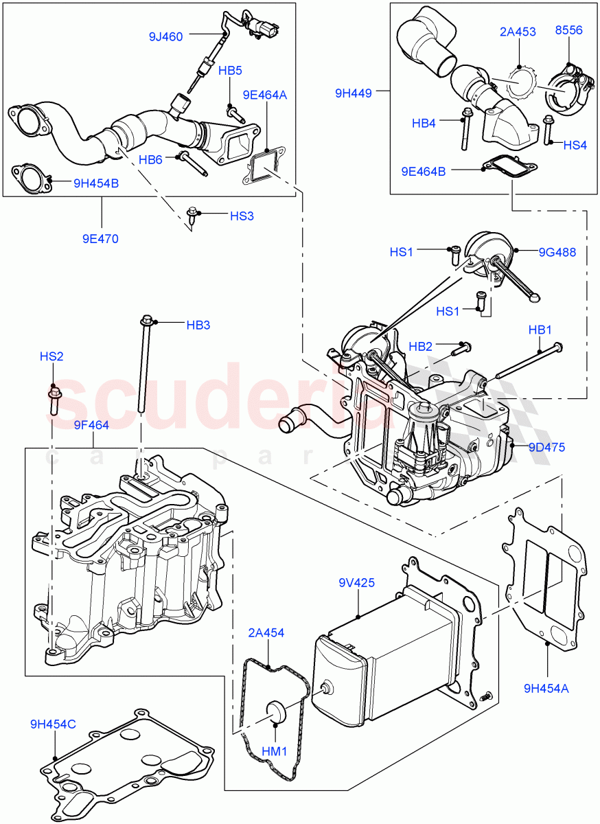 Exhaust Gas Recirculation(4.4L DOHC DITC V8 Diesel)((V)FROMBA000001) of Land Rover Land Rover Range Rover (2012-2021) [4.4 DOHC Diesel V8 DITC]