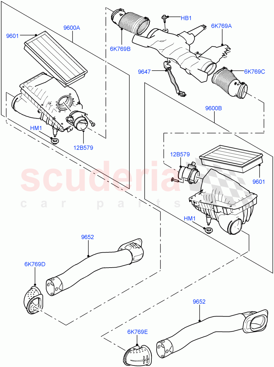 Air Cleaner(3.0L DOHC GDI SC V6 PETROL)((V)FROMEA000001) of Land Rover Land Rover Discovery 4 (2010-2016) [3.0 DOHC GDI SC V6 Petrol]