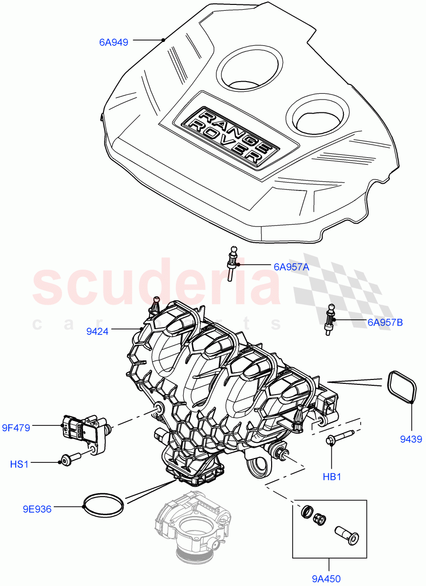 Inlet Manifold(2.0L 16V TIVCT T/C 240PS Petrol,Itatiaia (Brazil))((V)FROMGT000001) of Land Rover Land Rover Discovery Sport (2015+) [2.0 Turbo Petrol GTDI]