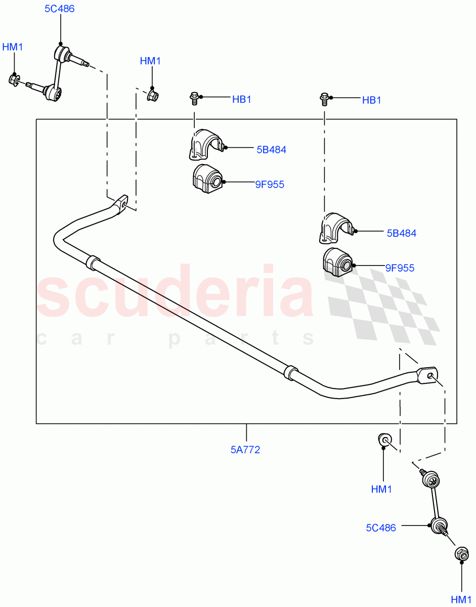 Rear Cross Member & Stabilizer Bar((V)FROMAA000001) of Land Rover Land Rover Discovery 4 (2010-2016) [4.0 Petrol V6]