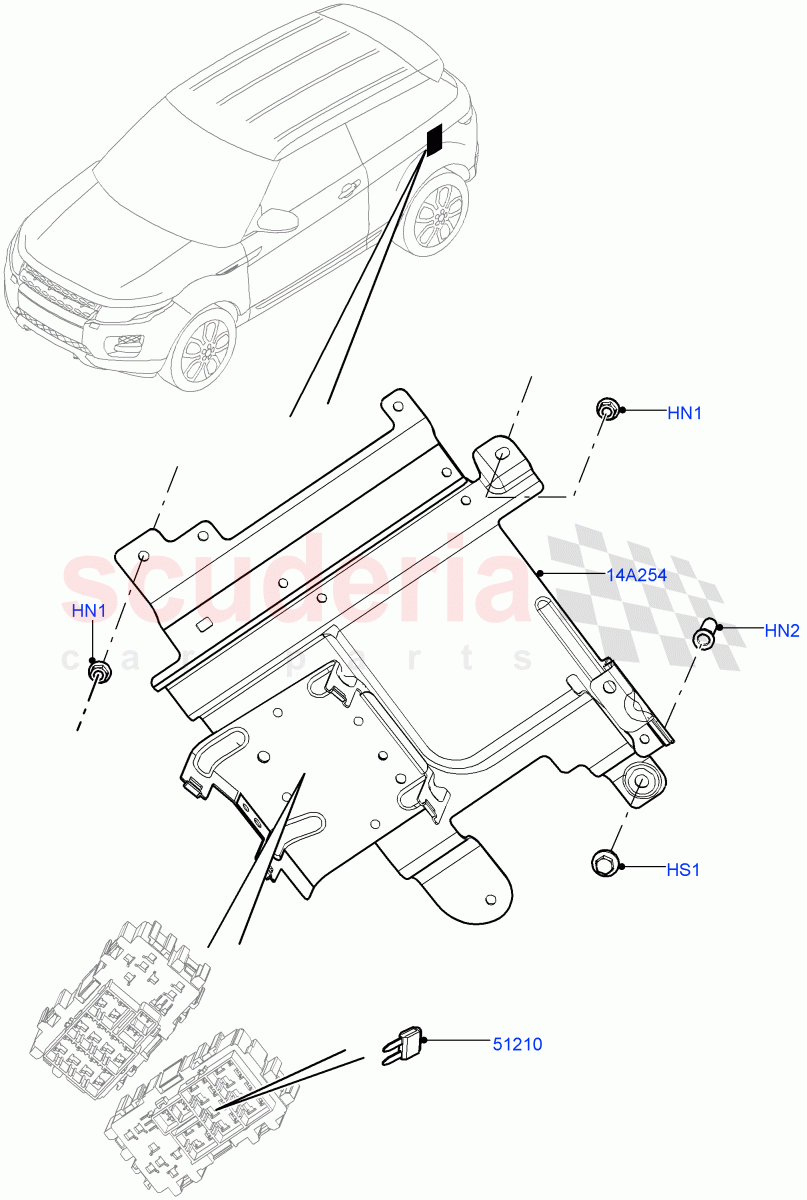 Fuses, Holders And Circuit Breakers(Rear)(Itatiaia (Brazil))((V)FROMGT000001) of Land Rover Land Rover Range Rover Evoque (2012-2018) [2.0 Turbo Petrol AJ200P]