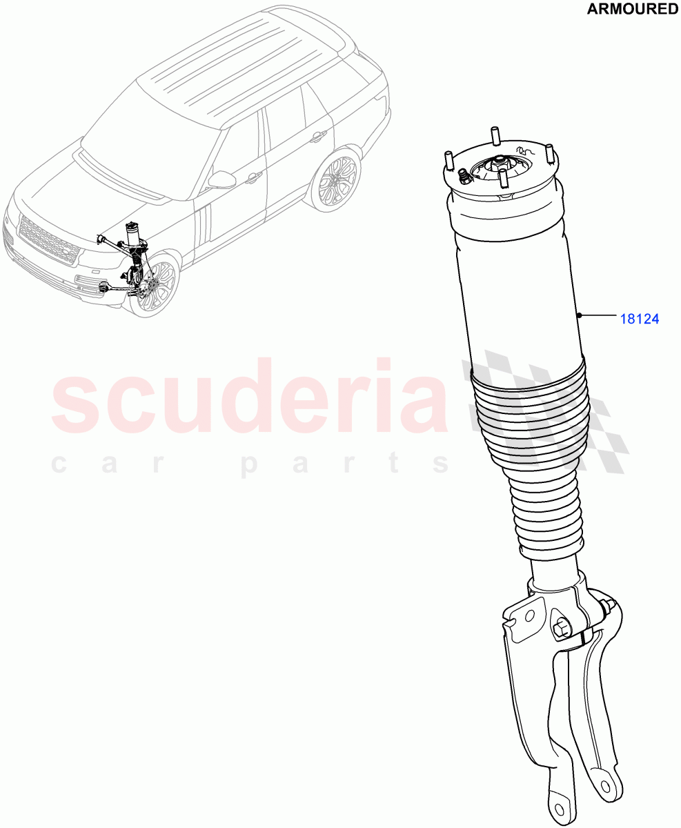 Front Suspension Struts And Springs(Armoured)((V)FROMEA000001) of Land Rover Land Rover Range Rover (2012-2021) [2.0 Turbo Petrol AJ200P]