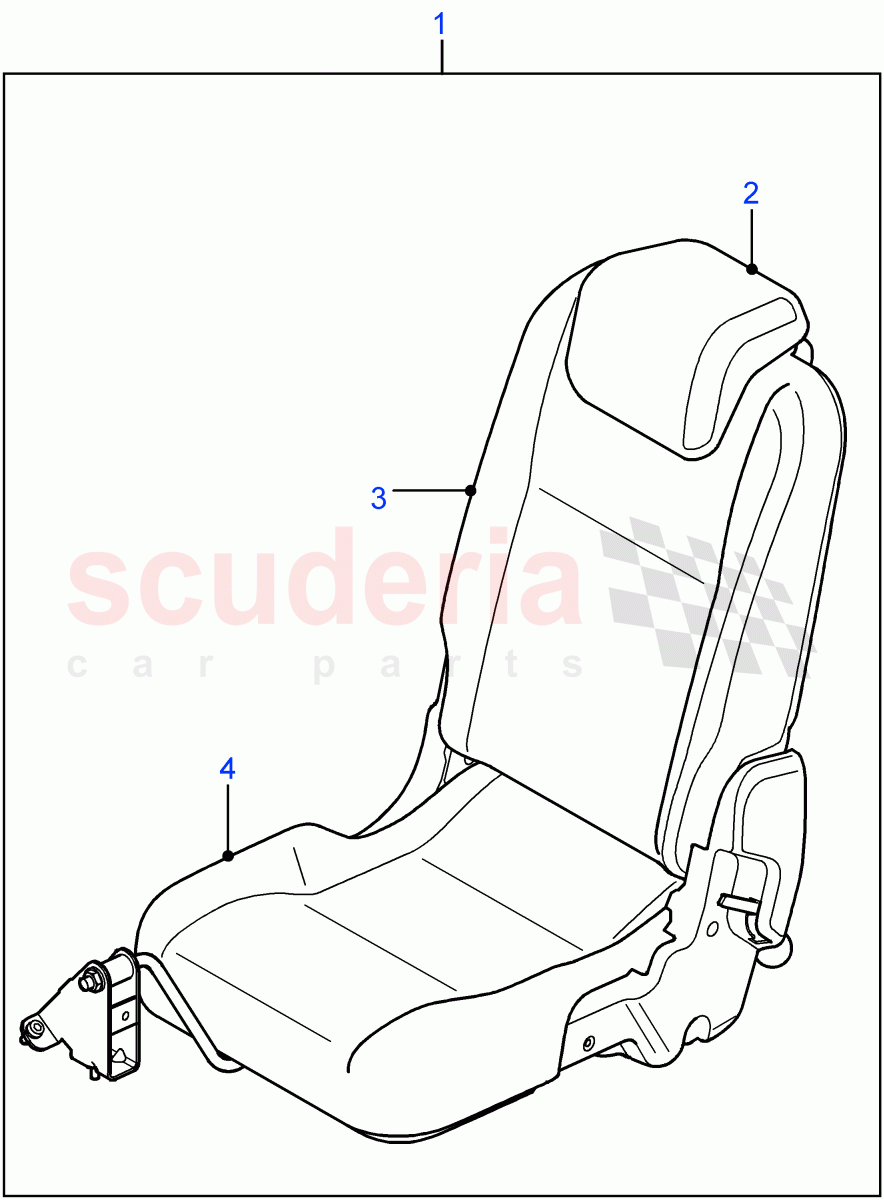 Rear Seat(Station Wagon - 3 Door,90" Wheelbase,Drivers Seat - Sports,With Orange Contrast Stitching,Station Wagon - 5 Door,110" Wheelbase) of Land Rover Land Rover Defender (2007-2016)