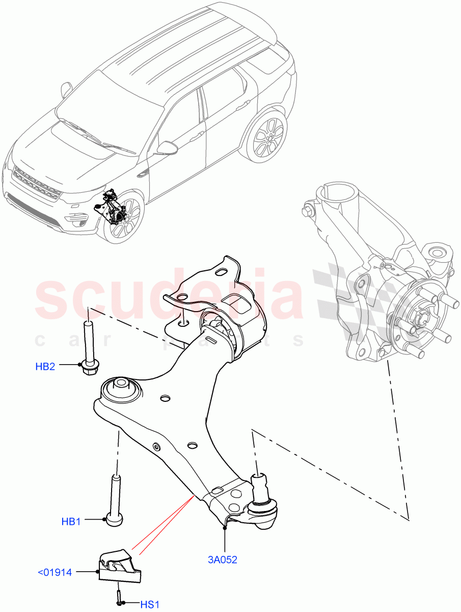 Front Suspension Arms(Halewood (UK))((V)TOKH999999) of Land Rover Land Rover Discovery Sport (2015+) [2.0 Turbo Diesel]