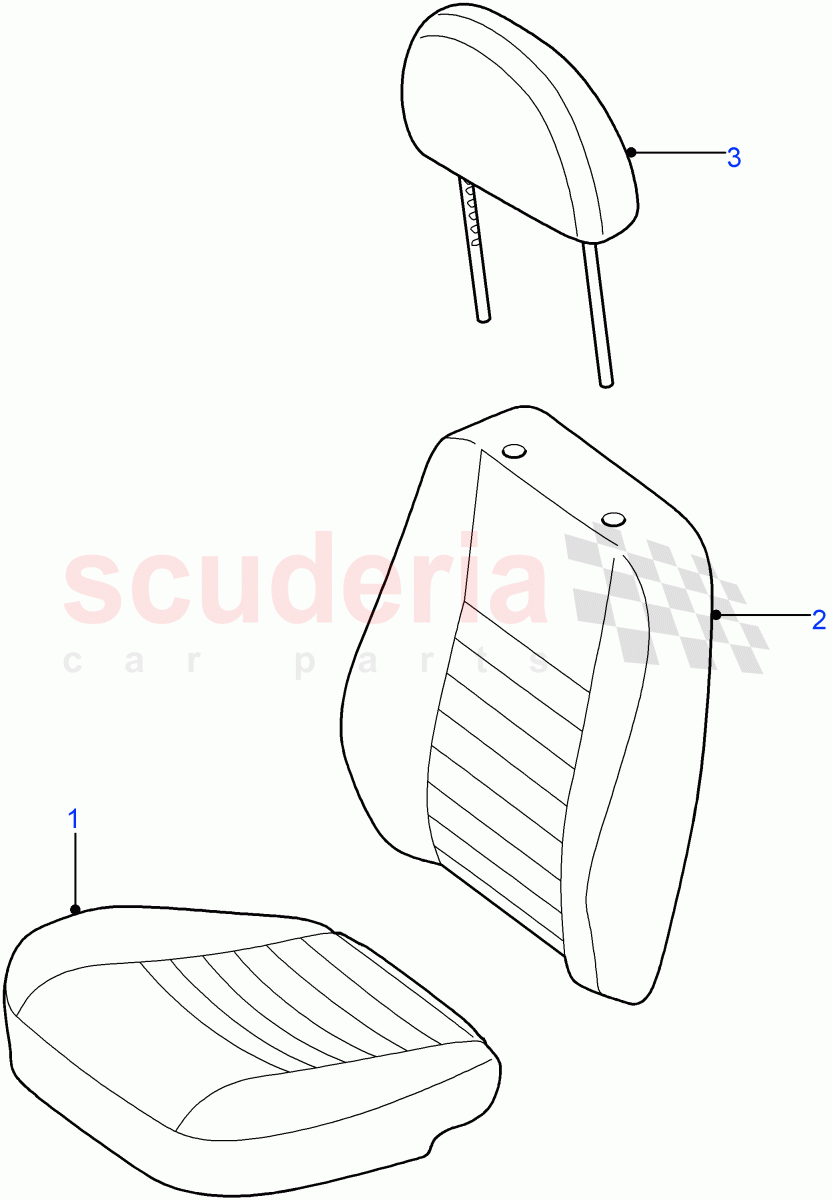 Front Seat Covers(Cloth Seat Fabric,Seat - Standard) of Land Rover Land Rover Defender (2007-2016)