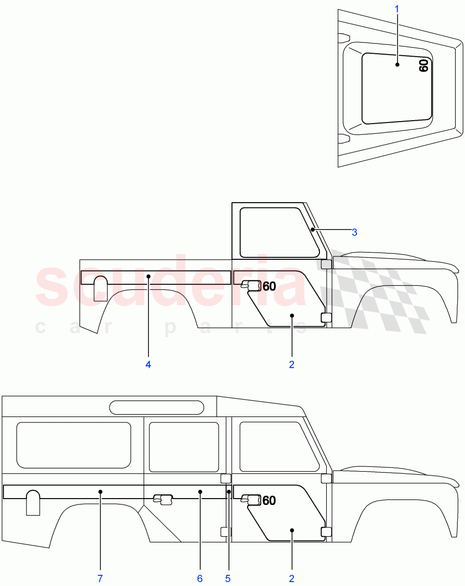 Decals of Land Rover Land Rover Defender (2007-2016)