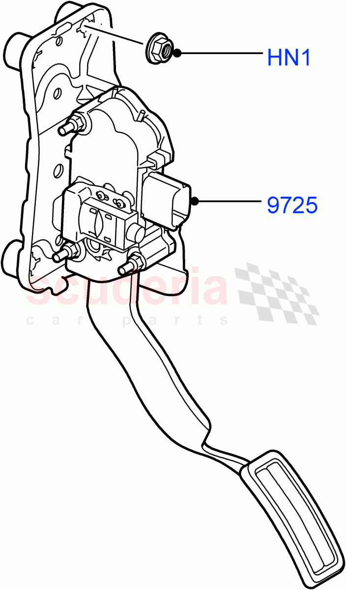 Accelerator/Injection Pump Controls(3.6L V8 32V DOHC EFi Diesel Lion)((V)FROM7A000001,(V)TO9A999999) of Land Rover Land Rover Range Rover Sport (2005-2009) [3.6 V8 32V DOHC EFI Diesel]