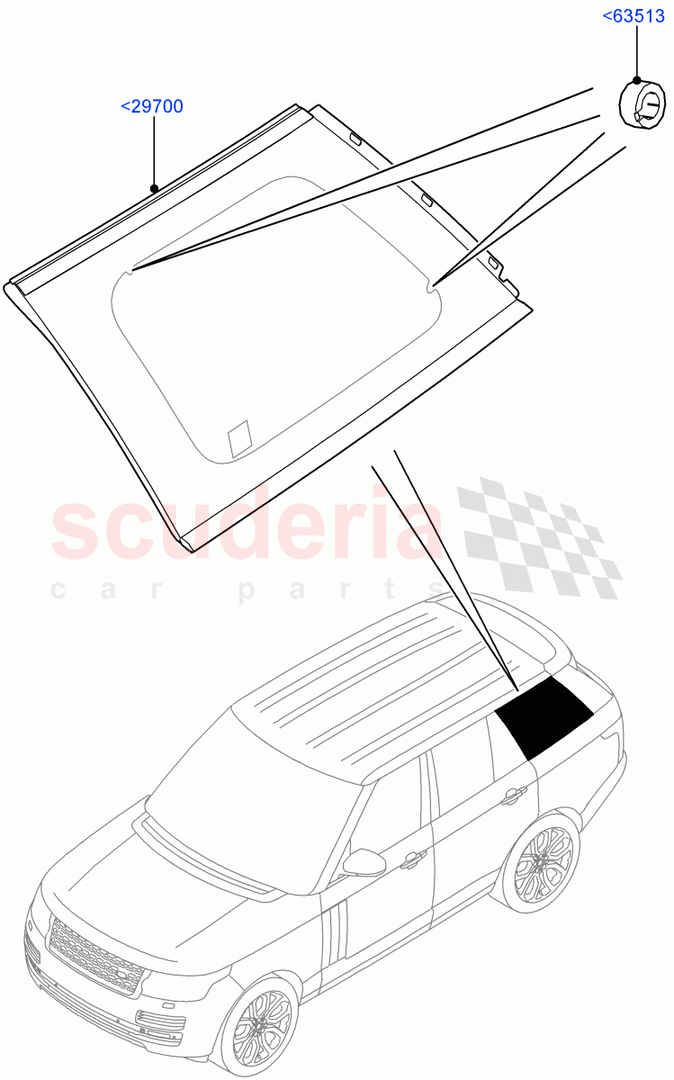 Quarter Windows of Land Rover Land Rover Range Rover (2012-2021) [3.0 I6 Turbo Diesel AJ20D6]