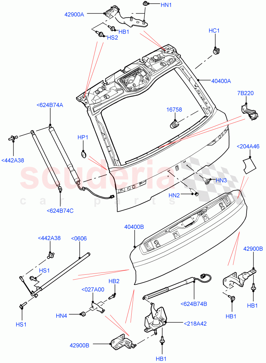 Luggage Compartment Door(Door And Fixings) of Land Rover Land Rover Range Rover (2012-2021) [5.0 OHC SGDI SC V8 Petrol]