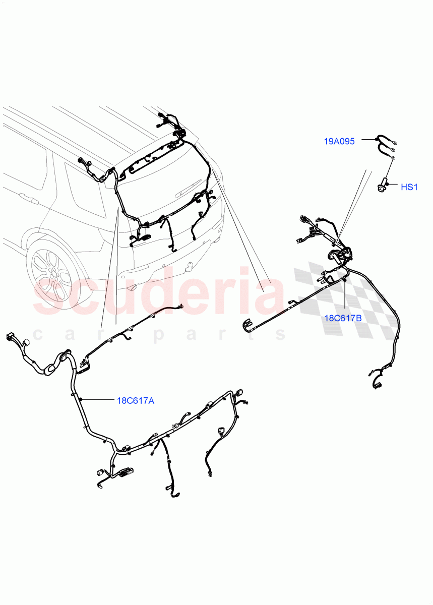 Electrical Wiring - Body And Rear(Tailgate)(Itatiaia (Brazil))((V)FROMGT000001) of Land Rover Land Rover Discovery Sport (2015+) [2.0 Turbo Petrol AJ200P]