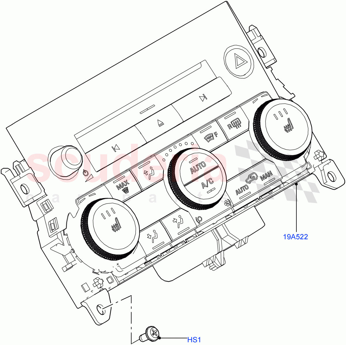 Heater & Air Conditioning Controls(Halewood (UK)) of Land Rover Land Rover Range Rover Evoque (2012-2018) [2.0 Turbo Petrol AJ200P]