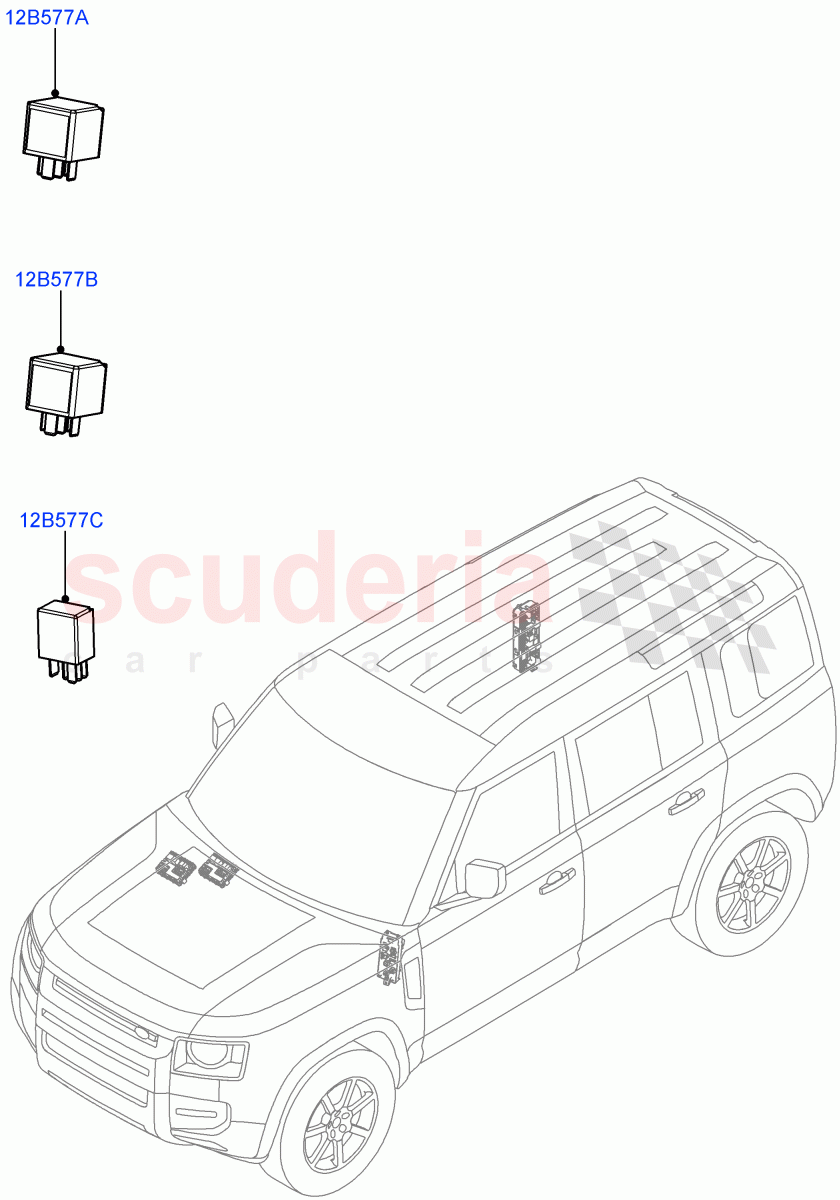 Relays of Land Rover Land Rover Defender (2020+) [5.0 OHC SGDI SC V8 Petrol]