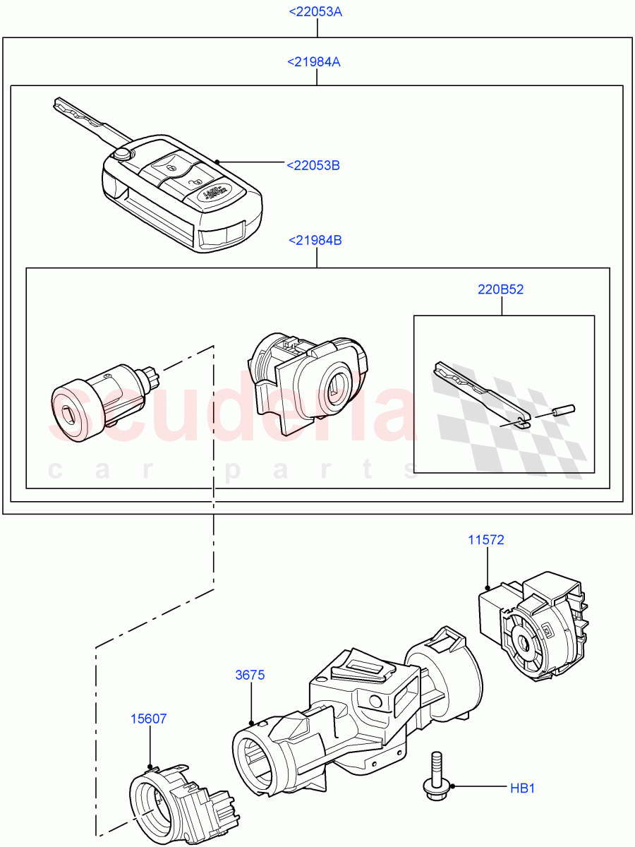 Vehicle Lock Sets And Repair Kits((V)TO9A999999) of Land Rover Land Rover Range Rover Sport (2005-2009) [3.6 V8 32V DOHC EFI Diesel]