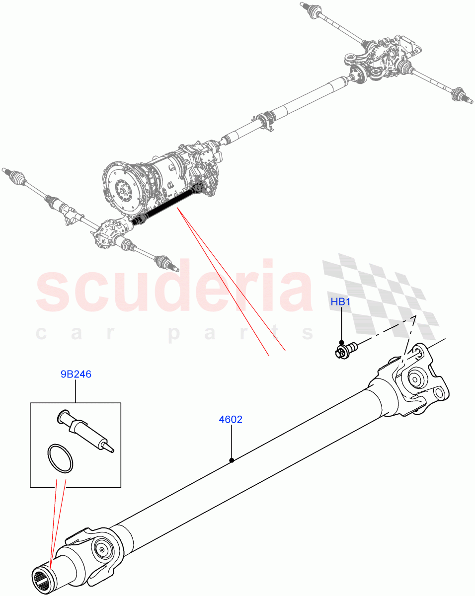 Drive Shaft - Front Axle Drive(Propshaft) of Land Rover Land Rover Range Rover Velar (2017+) [2.0 Turbo Diesel]